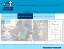 Tablet Screenshot of krannich-glas.de